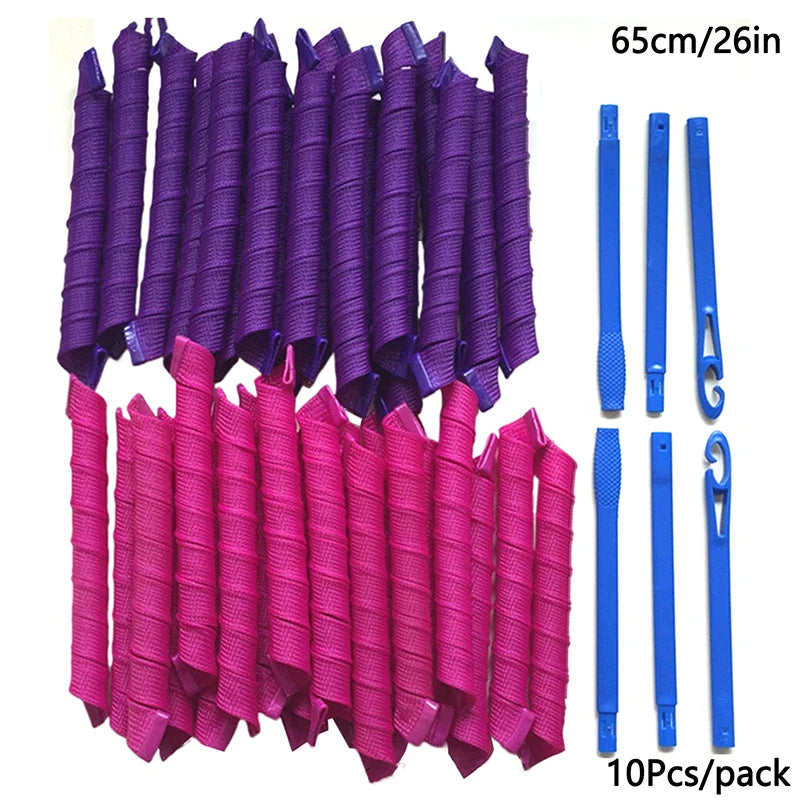Heatless Hair Curlers Set For Effortless Styling Kit Hooks Safe Easy To Use Without Heat Damage Create Bouncy Spiral Curls