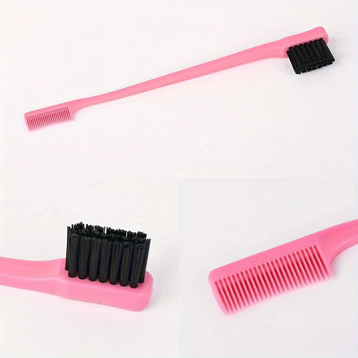 Hair Styling Kit for All Hair Types - 7Pcs Set with Detangler Brush  Bristle & Double-Sided Edge Brushes Scalp Massager Salon