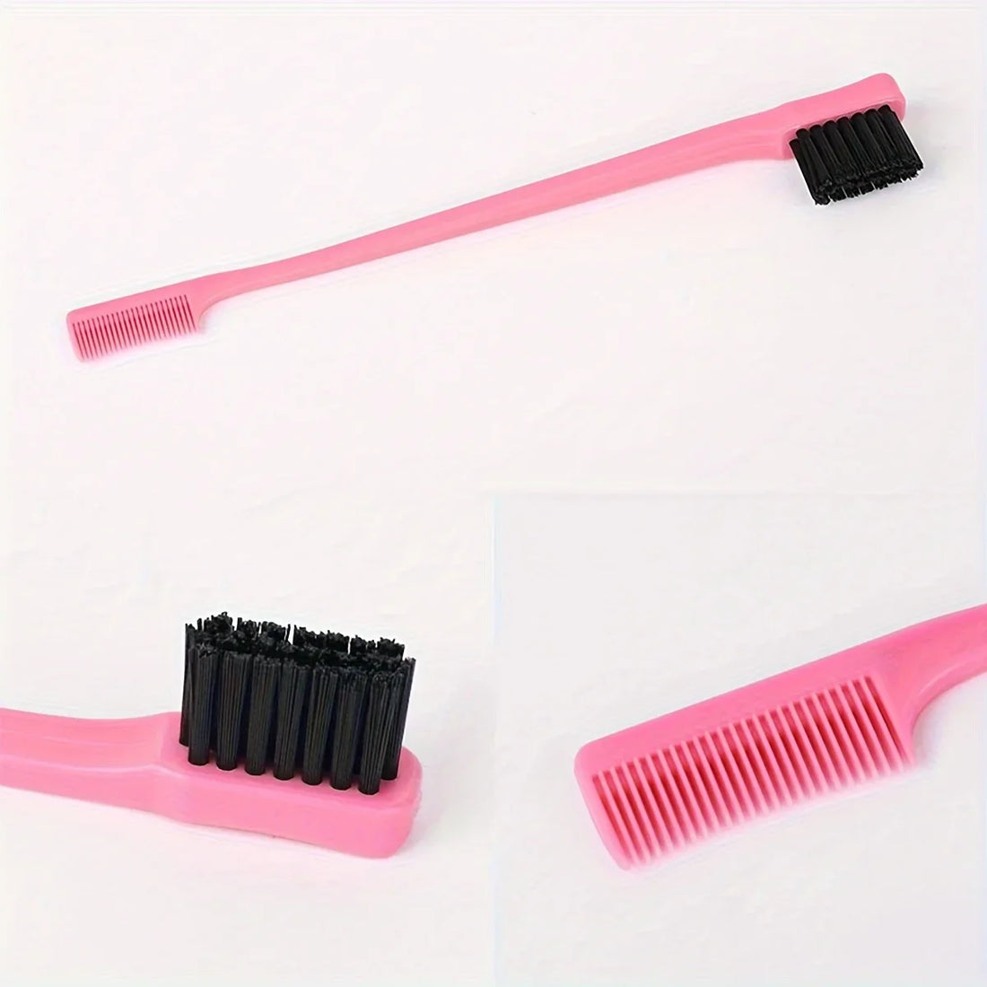 Hair Styling Kit for All Hair Types - 7Pcs Set with Detangler Brush  Bristle & Double-Sided Edge Brushes Scalp Massager Salon