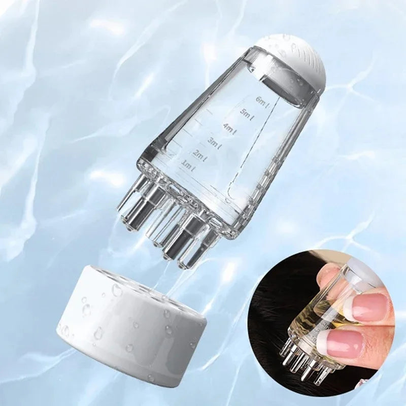 6ml Scalp Applicator Mini Head Massager Roller Ball Brush Hair Growth Essential Oil Medicine Liquid Applicator Massage Comb