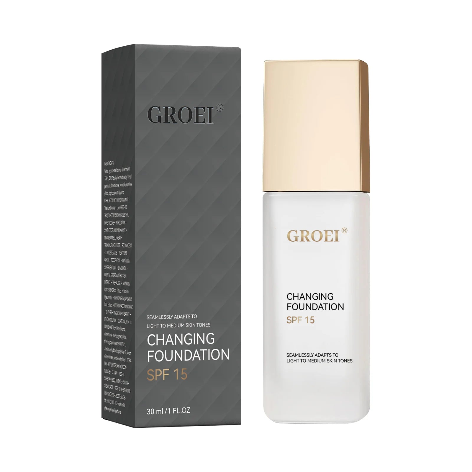 Color Changing Foundation Moisturizer Oil-control Hydrating Color Longwearing Waterproof Travel Coverage Make Up Base