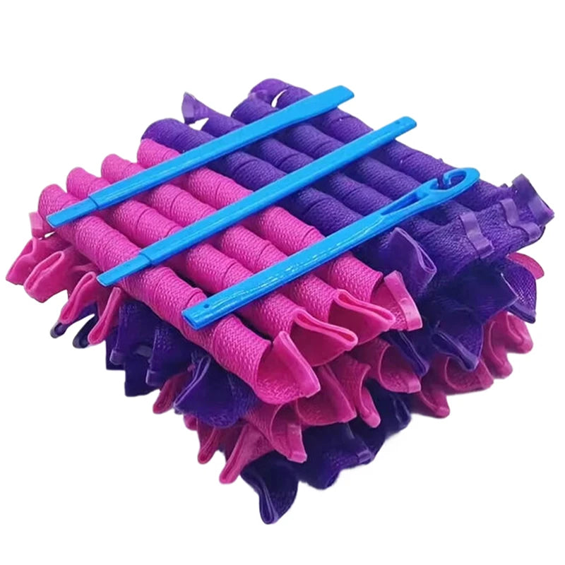 Heatless Hair Curlers Set For Effortless Styling Kit Hooks Safe Easy To Use Without Heat Damage Create Bouncy Spiral Curls