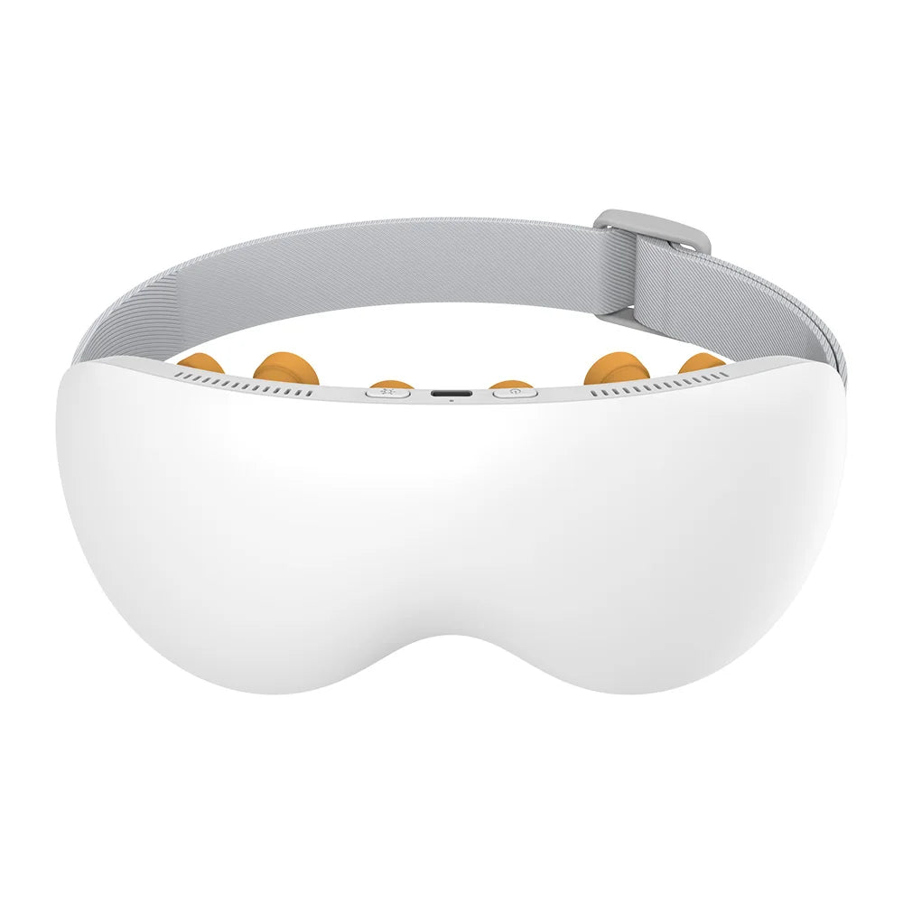 Eye Massager with Cooling 12 Vibration Node Rechargeable Relaxation Eye Care Device with Bluetooth for Puffiness Improve Sleep