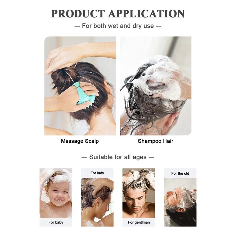 2/3Pcs Professional Scalp Care Set Massaging Brush Oil Applicator - For Hair Growth Scalp Treatment Deep Nourishment Waterproof