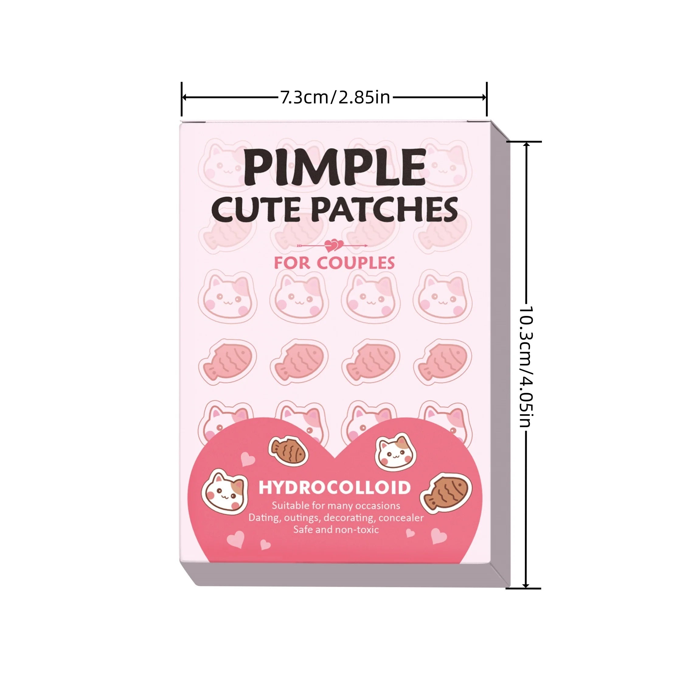 12pcs Cute cartoon pimple patch, suitable for many occasions, skin gentle, waterproof, for both men and women