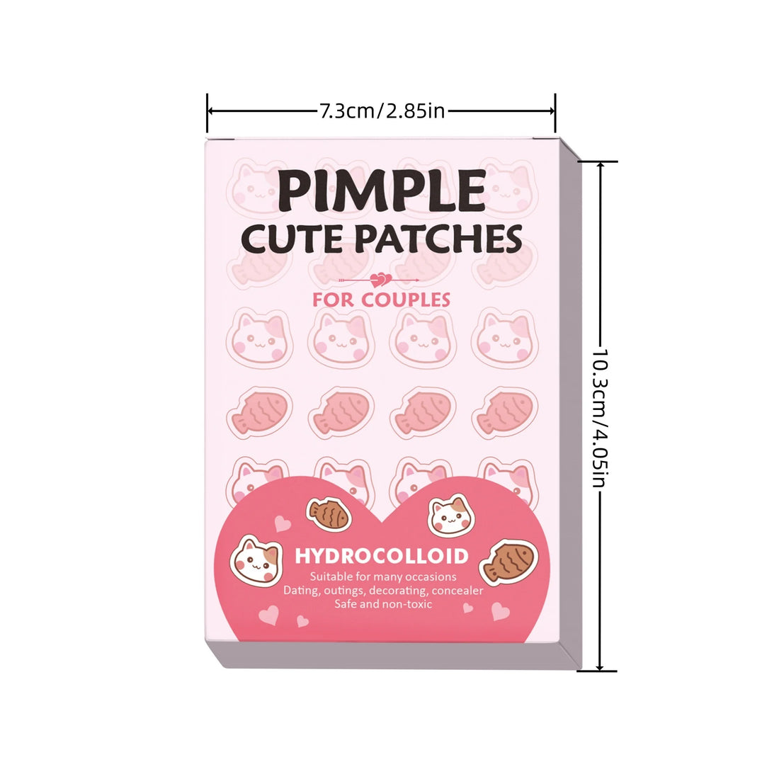 12pcs Cute cartoon pimple patch, suitable for many occasions, skin gentle, waterproof, for both men and women