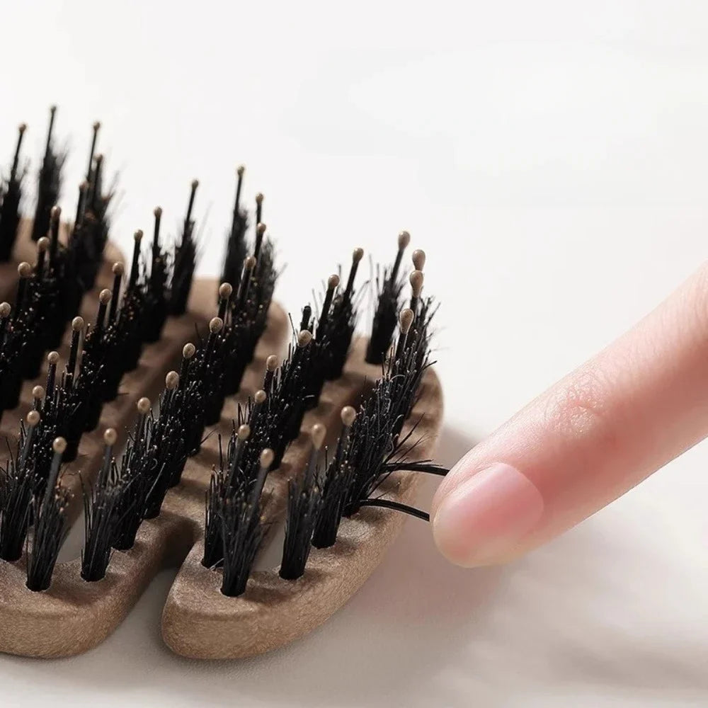 Boar Bristle Paddle Hair Brush Anti Static Comb Hairdressing Massage Comb Curly Hairbrush Salon Hair Styling Tools Makeup Tools