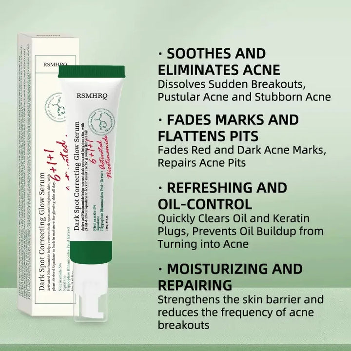 50ml Dark Spot Correcting Glow Serum Hydrating Soothing Brightening Even Skin Tone Improve Elasticity Niacinamide Squalane
