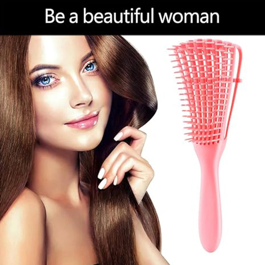 1Pc Detangling Brush for Afro America/African Hair Textured 3a to 4c Kinky Wavy/CurlyLong Hair, Knots Detangler Easy to Clean
