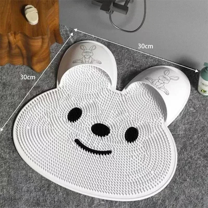 Rabbit Foot Rubbing, Foot Washing, Foot Massage, Anti-Slip Pad, Bathroom Scrubbing, Shower Room Floor Mat