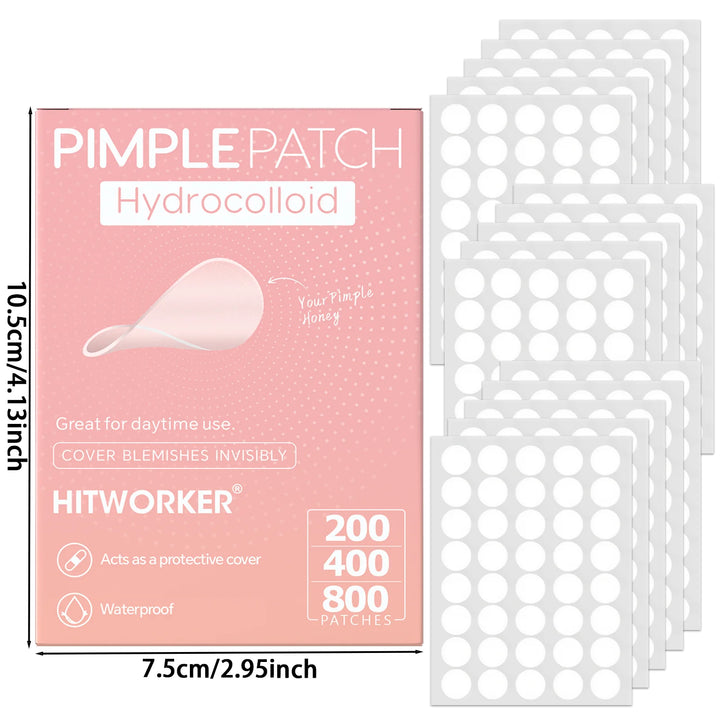 800/400/200 Pieces/Box of Deep Cleansing Water-Based Gel Pimple Patches, Effectively Covering Acne Patches, Holiday Gift