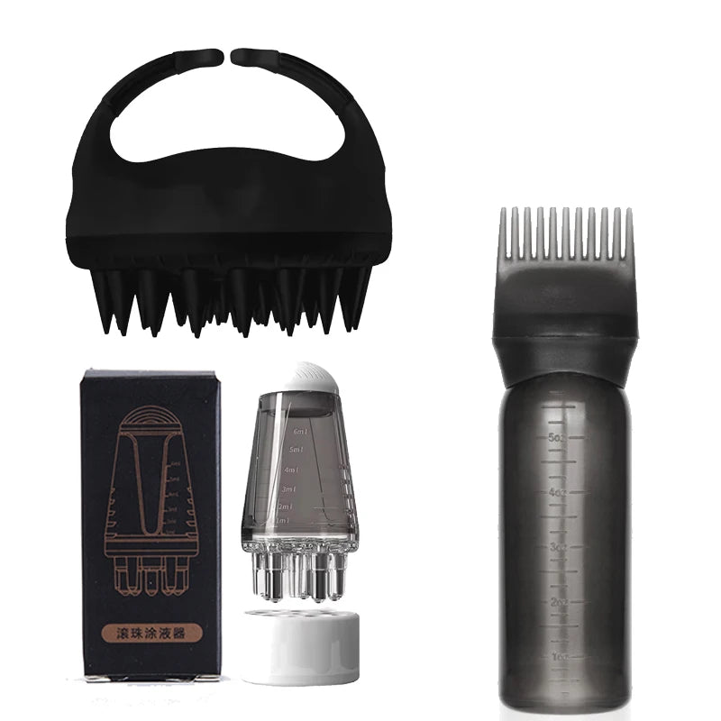 2/3Pcs Professional Scalp Care Set Massaging Brush Oil Applicator - For Hair Growth Scalp Treatment Deep Nourishment Waterproof