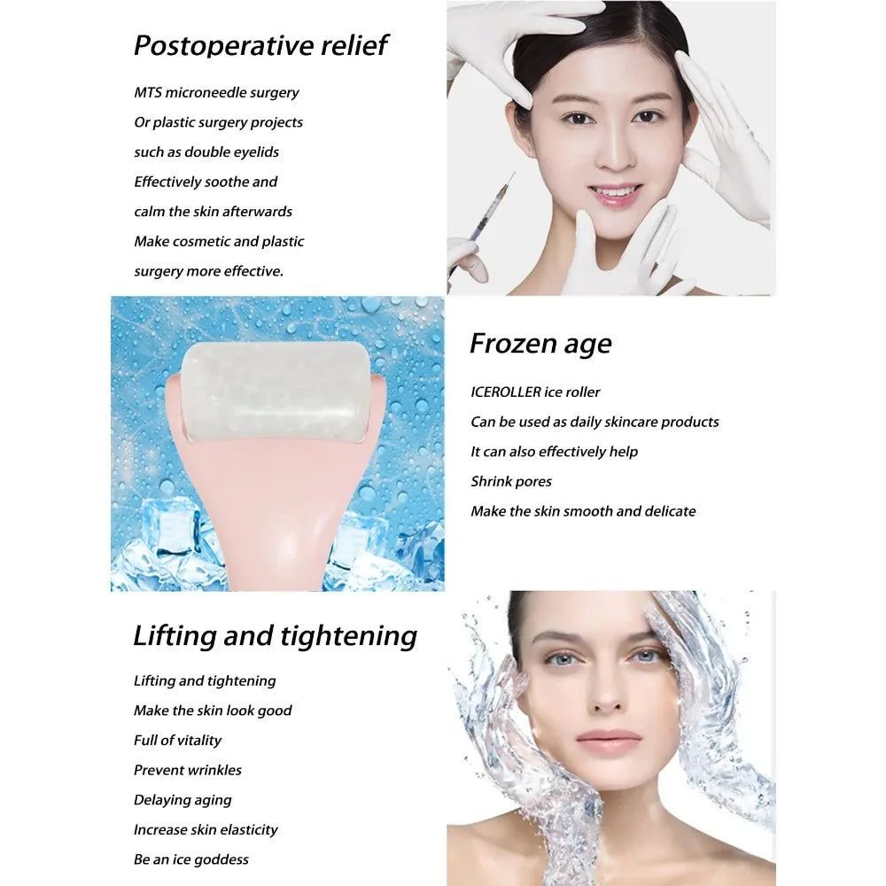Ice Roller for Face,Eyes Therapeutic Cooling Complexion Reduce Wrinkles Massager Under Eye Puffiness Skin Care Beauty Tools