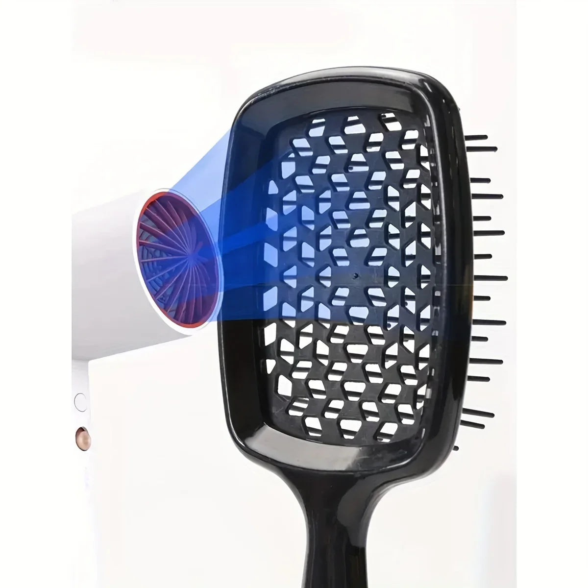Hair Styling Kit for All Hair Types - 7Pcs Set with Detangler Brush  Bristle & Double-Sided Edge Brushes Scalp Massager Salon