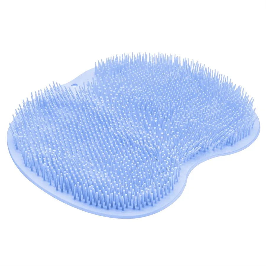 Shower Foot Scrubber Mat with Suction Cups, Non-Slip Exfoliating Foot Cleaner for Shower & Bath, Multi-Use Back Massager Pad