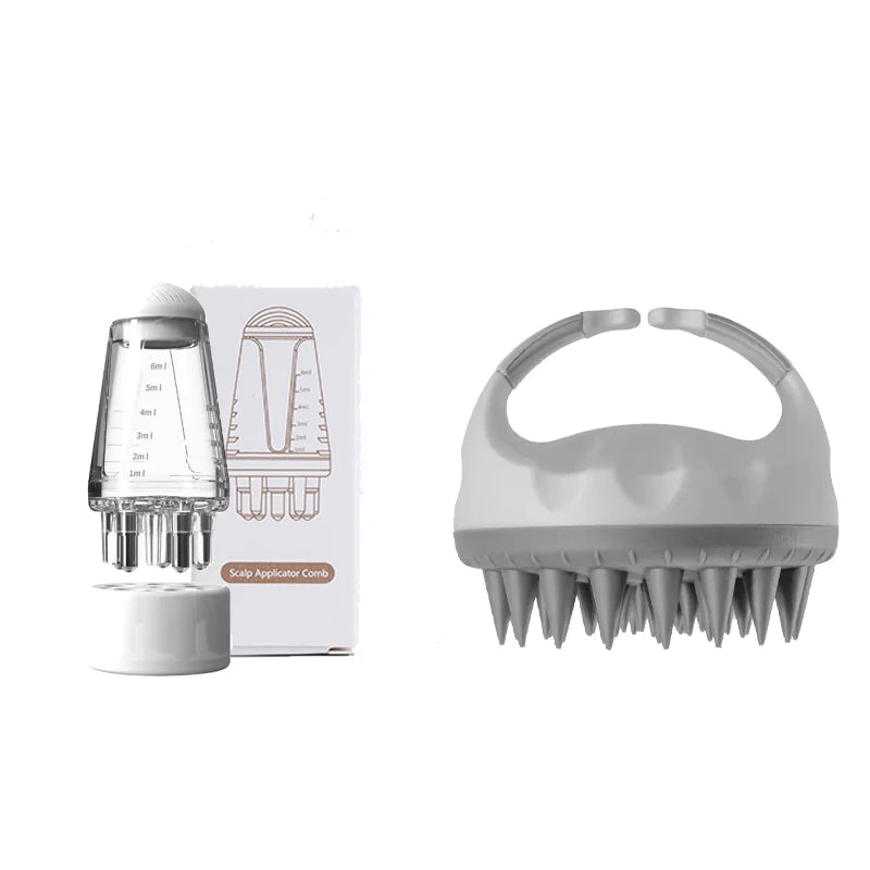 2/3Pcs Professional Scalp Care Set Massaging Brush Oil Applicator - For Hair Growth Scalp Treatment Deep Nourishment Waterproof