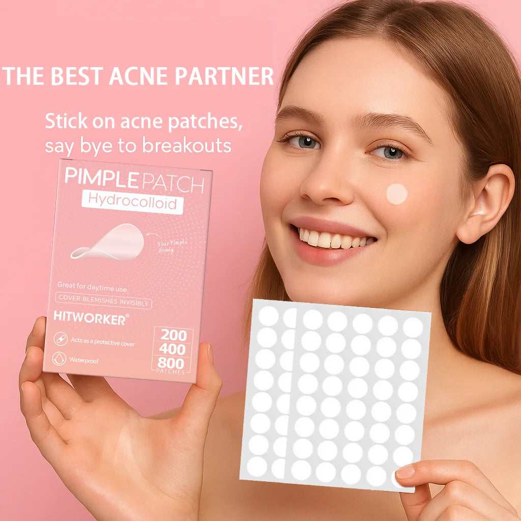800/400/200 Pieces/Box of Deep Cleansing Water-Based Gel Pimple Patches, Effectively Covering Acne Patches, Holiday Gift