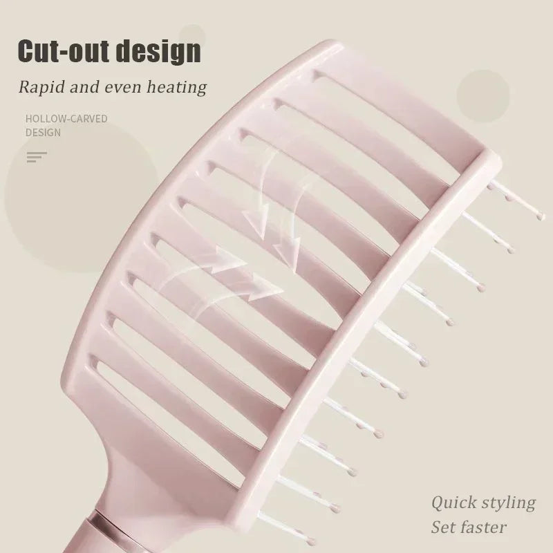 Detangling Hair Brush Hollow Scalp Massage Comb Hairdressing Wide Tooth Hair Comb Wet Curly Massage Brush Barber Styling Tools